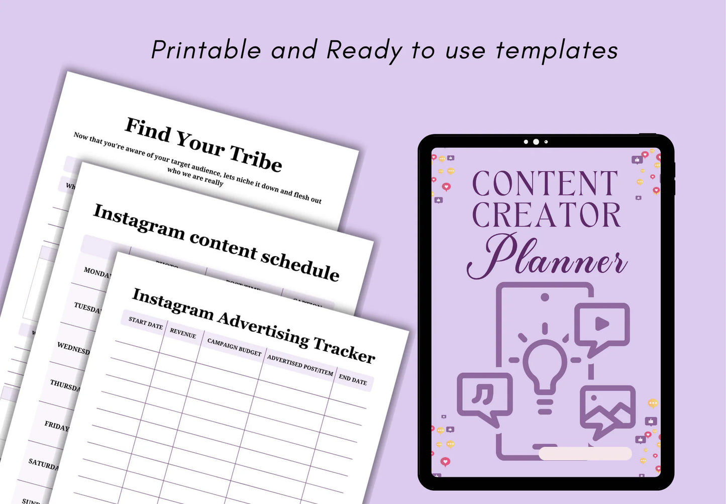 Content Creator Plan, Content Creation, Content Creator, Content Calendar, Instagram Planner Printable,Facebook Planner,Social Media Posting